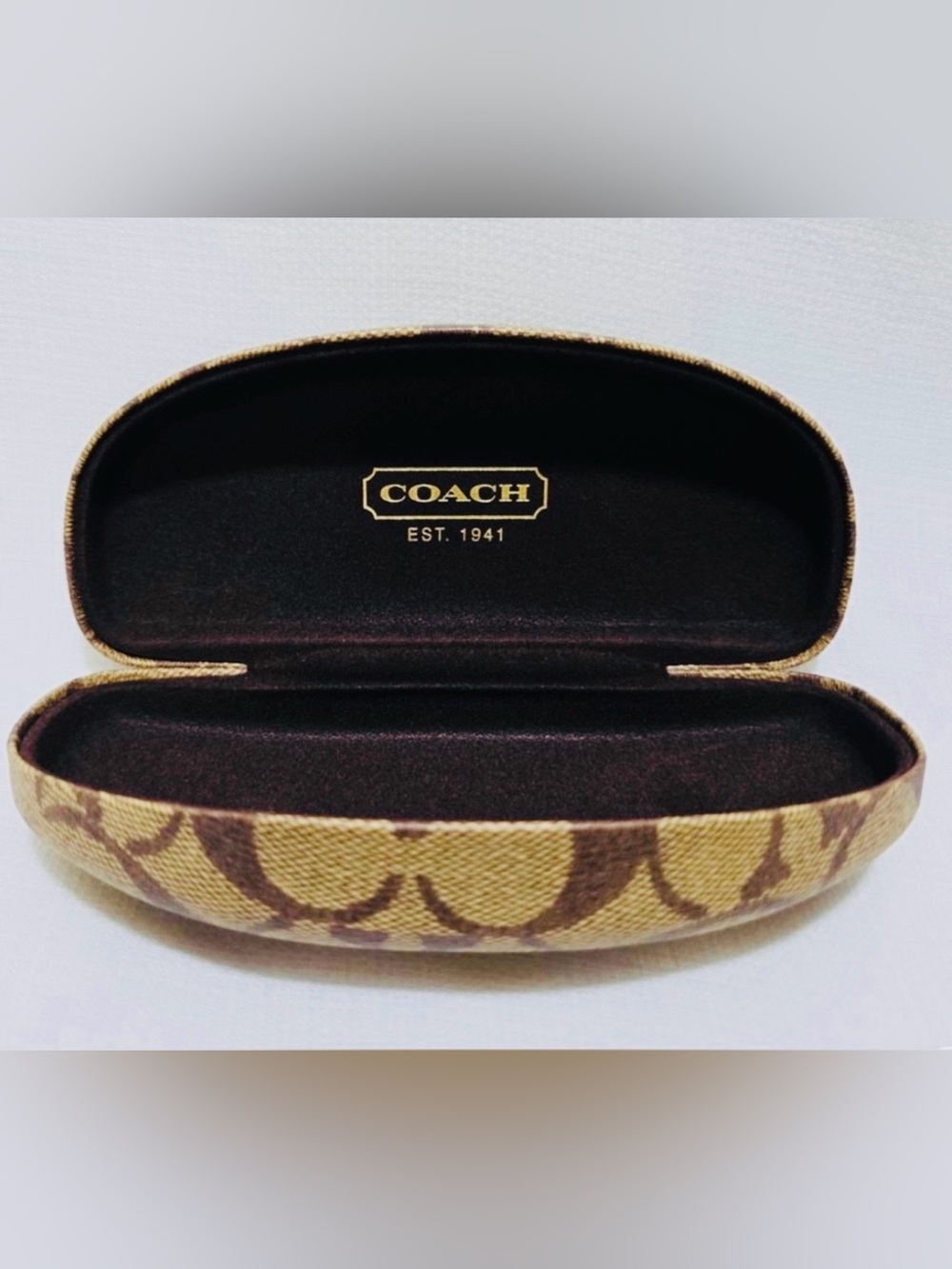 COACH 🤎EST. 1941 🤎 SIGNATURE MONOGRAM SUNGLASSES 😎 HARD CASE 🌟EUC🌟